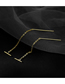 Fashion Ear Wire - Gold Alloy One Word Tassel Ear Wire