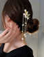 Fashion Hairpin - Gold Alloy Pearl Lily Of The Valley Tassel Hairpin