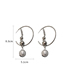 Fashion Silver Solid Copper Pearl Geometric Earrings