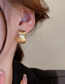 Fashion Gold Metal Geometric Cross Stud Earrings