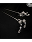 Fashion Silver - Simple Alloy Pearl Flower Hairpin