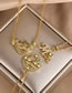 Fashion 1# Copper Diamond Mom Heart Necklace