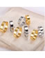 Fashion Arabian - Platinum Stainless Steel Engraved Geometric Ring