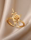 Fashion Gold Pure Copper Rose Sword Ring