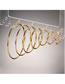 Fashion Gold 50mm Titanium Steel Geometric Round Earrings