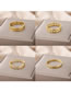 Fashion 1 Gold Stainless Steel Geometric Cutout Ring