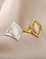 Fashion 3 Silver Copper Gold Plated Geometric Ring