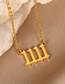 Fashion 4# Stainless Steel Number Necklace