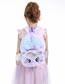 Fashion Pink Cartoon Unicorn Plush Backpack