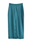 Fashion Malachite Green Satin Slit Hip Skirt