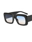 Fashion Bright Black And Gray Pc Square Large Frame Sunglasses