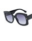 Fashion Bright Black And Double Grey Rice Nail Large Frame Sunglasses