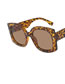 Fashion Leopard Tea Slices Rice Nail Large Frame Sunglasses