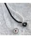 Fashion B Black And White Pearl Beaded Peach Sliced ??necklace
