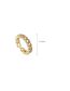 Fashion Gold Bronze Zirconium Twist Ring