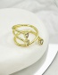 Fashion Gold Bronze Zircon Drop Ring