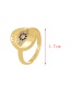 Fashion Gold Bronze Zircon Eye Ring
