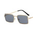 Fashion Gold Frame Double Tea Metal Small Frame Square Sunglasses