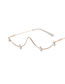 Fashion Gold Point Drill Pc Diamond Wavy Rimless Glasses Frame