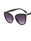 Fashion Leopard Double Tea Pc Cat Eye Large Frame Sunglasses