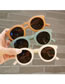 Fashion Milk Tea Tablets Pc Round Large Frame Sunglasses