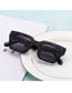 Fashion Floral Frame Double Gray Pc Hollow Square Large Frame Sunglasses