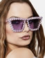 Fashion Pink Pc Diamond Cat Eye Sunglasses