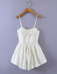 Fashion White Embossed Slip Dress