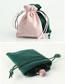 Fashion Dark Green (square Bottom 10*12) Fleece Drawstring Jewelry Bag