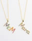 Fashion Mom Zj Copper Gold Plated Letter Mom Necklace