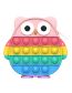 Fashion Owl Macaron Color Silicone Pressed Owl Crossbody Bag