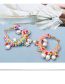 Fashion White Alloy Geometric Rice Bead Pearl Round Earrings