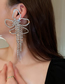 Fashion Silver Alloy Diamond Flower Tassel Earrings