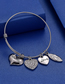 Fashion Aunt Titanium Diamond Alphabet Heart Leaf Bracelet