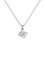 Fashion Silver Clover Brass And Diamond Four Leaf Clover Necklace