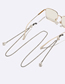 Fashion Silver Metal Corn Chain Pearl Glasses Chain