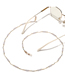 Fashion Gold Alloy Curved Stick Pearl Chain Glasses Chain