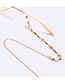 Fashion Gold Pure Copper Pentagram Chain Glasses Chain
