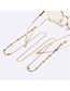 Fashion Gold Pure Copper Pentagram Chain Glasses Chain