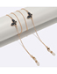 Fashion Gold Alloy Drip Oil Butterfly Chain Glasses Chain