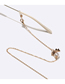 Fashion Gold Alloy Bow Pearl Glasses Chain