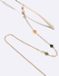 Fashion Color Alloy Stained Glass Pearl Glasses Chain