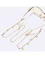 Fashion Gold Copper Drop Oil Daisy Chain Glasses Chain