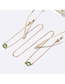 Fashion Green Alloy Crystal Chain Glasses Chain