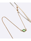 Fashion Green Alloy Crystal Chain Glasses Chain