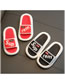 Fashion Red Pvc Letter Non-slip Children's Sandals