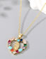 Fashion 7# White Square Diamond Fatima Necklace Zj Gold-plated Copper Zirconium Geometric Necklace