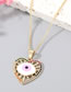 Fashion 2# Zircon Edge Blue Eye Necklace Zj Bronze Diamond Heart Drop Oil Eye Necklace