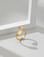 Fashion Openwork - Gold Titanium Steel Cutout Multilayer Open Ring