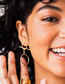 Fashion Interlocking Titanium Geometric Hoop Stud Earrings